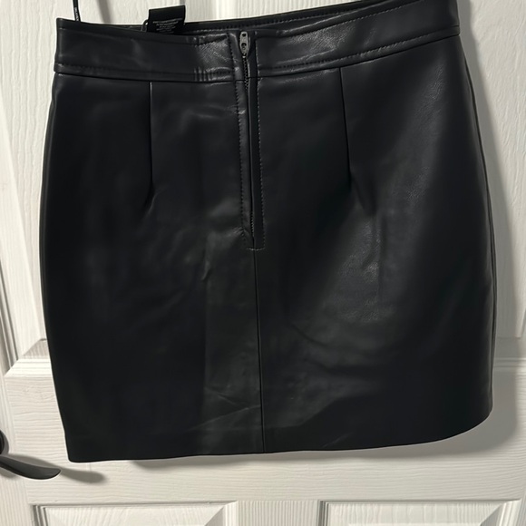 Black Asymmetrical Cut Out Mini Skirt - Picture 3 of 3